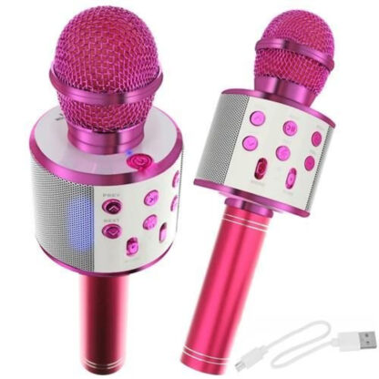 Karaokemicrofoon met roze luidspreker